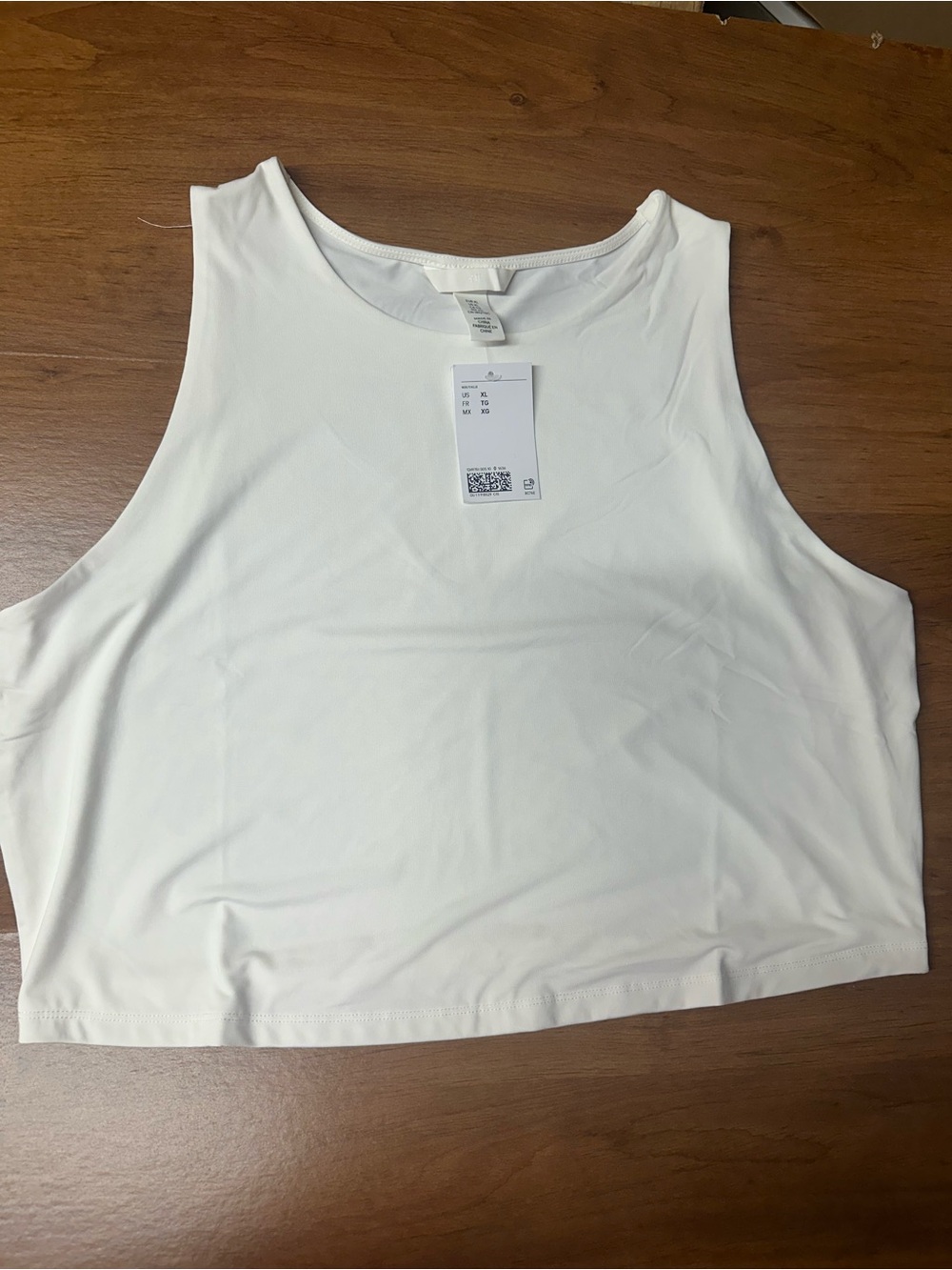 H&M White Cropped Tank Top